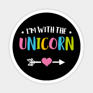 I'm With The Unicorn Funny Halloween Magnet